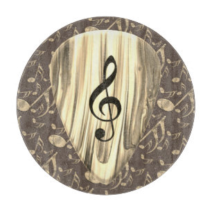 Personalised Music Note Guitar Pick Cutting Board