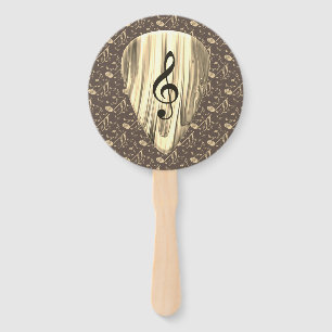 Personalised Music Note Guitar Pick Hand Fan