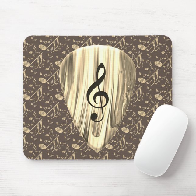 Personalised Music Note Guitar Pick  Mouse Pad (With Mouse)