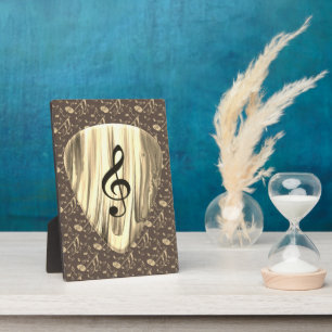 Personalised Music Note Guitar Pick  Plaque