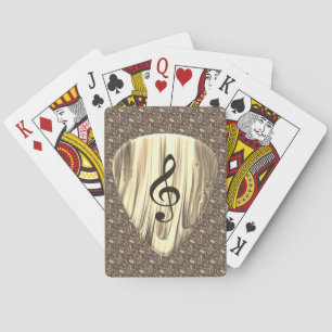 Personalised Music Note Guitar Pick  Playing Cards
