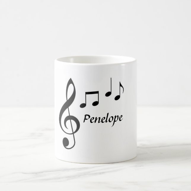 Personalised Music Note Mug (Center)