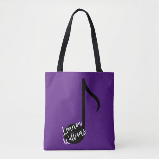 Personalised Music Note Tote Bag