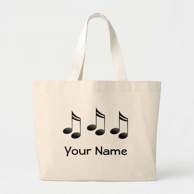 Personalised Music Notes Tote Bag (Front)