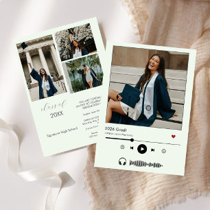 Personalised Music Player Class of 2025 graduation Invitation