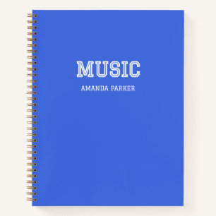 Personalised Music School Calendar Royal Blue Notebook