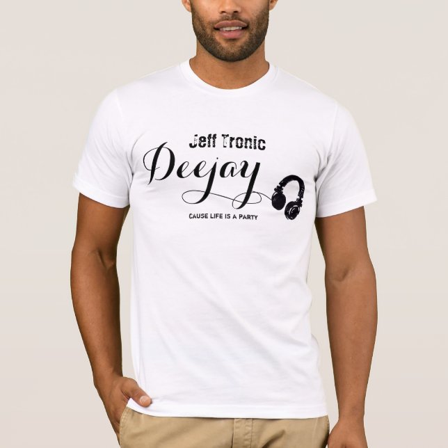 personalised music stamp for the DJ T-Shirt (Front)