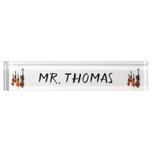 Personalised Music String Instrument Nameplate (Front)