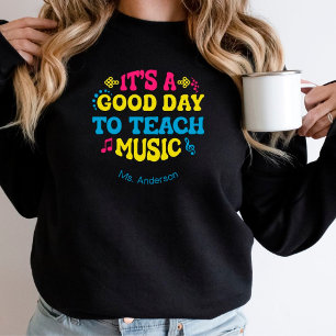 Personalised Music Teacher Colourful Sweatshirt