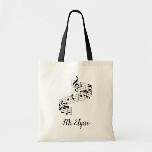 Personalised Music Teacher Tote Bags