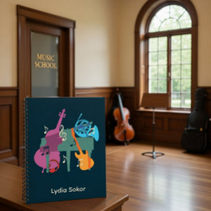 Personalised Music-Themed Planner Notebook