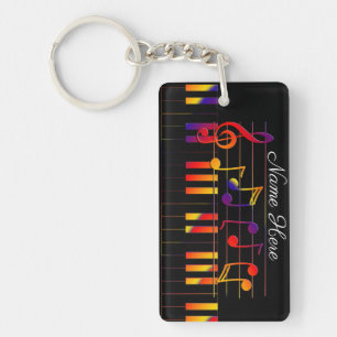 Personalised Musical Keyboard Key Ring