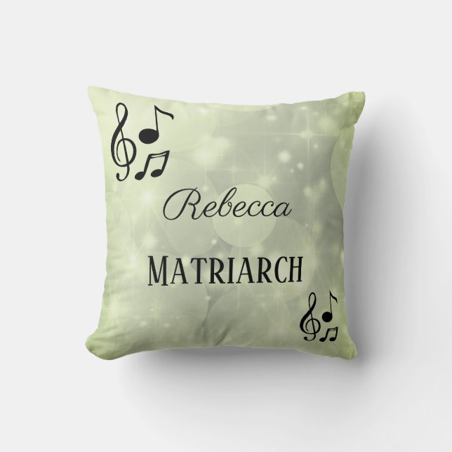Personalised Musical Matriarch Mother Cushion (Front)