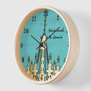 Personalised Musical Note Chandelier Any Colour Clock