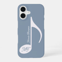 Personalised Musical Note Dusty Blue