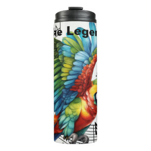 Personalised Musical Parrot Tumbler, Thermal Tumbler