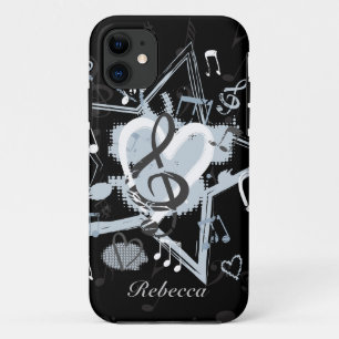Personalised Musical Star notes designer pattern iPhone 11 Case
