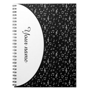 Personalised musical symbols notebook