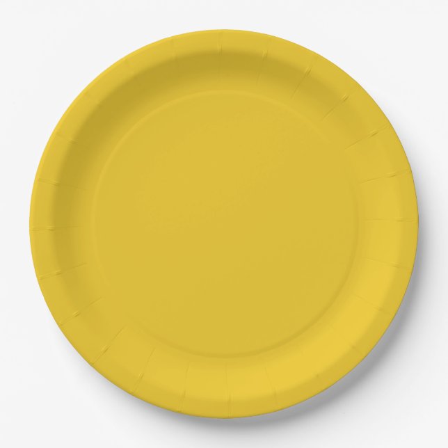 Personalised Mustard 9" Round Paper Plate (Front)