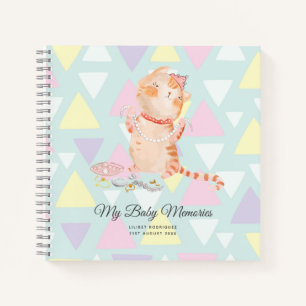 Personalised My Baby Memories Princess Kitten Lili Notebook
