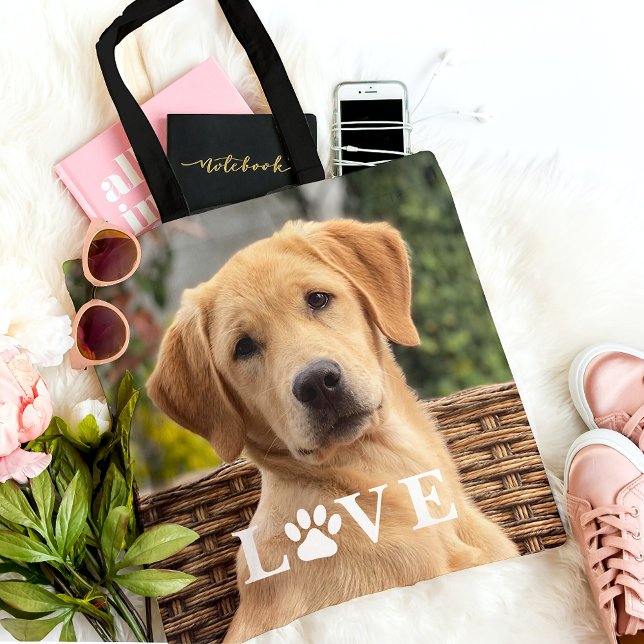 Personalised My Best Friend Photo Love Paw Tote Bag (Creator Uploaded)