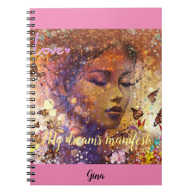 Personalised My Dreams manifest journal  (Front)