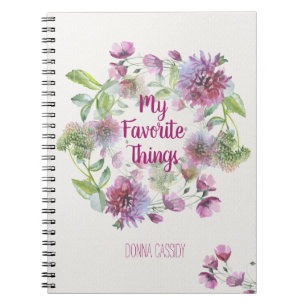 Personalised My Favourite Things Notebook