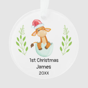 Personalised My First Christmas 2021 Baby Boy Ornament