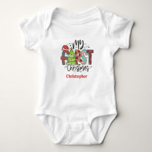 Personalised My First Christmas Gift Baby Bodysuit