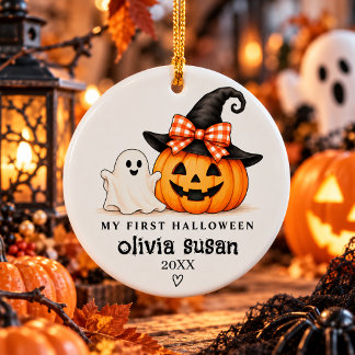 Personalised My First Halloween Ceramic Ornament