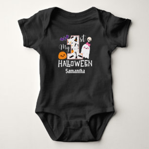 Personalised my first halloween cute baby girl bodysuit