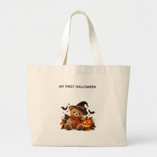 Personalised My First Halloween Teddy Bear Large Tote Bag