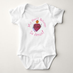 Personalised "My Heart Belongs to Jesus" Baby Bodysuit