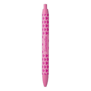 PERSONALISED MY LOVE IS LIKE A ROSE BLACK INK PEN