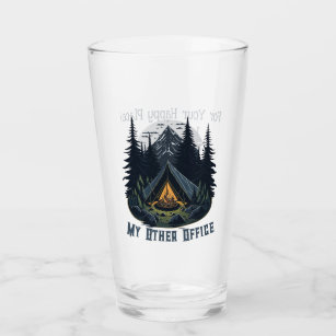 Personalised My Other Office Mountain Camping Glass