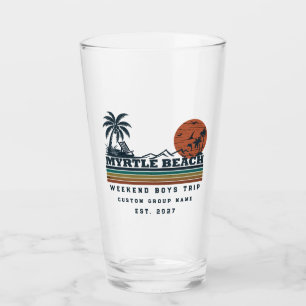 Personalised Myrtle Beach Weekend Bachelor Party Glass