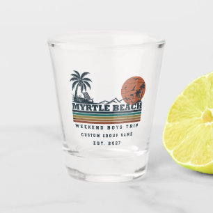 Personalised Myrtle Beach Weekend Bachelor Party Shot Glass