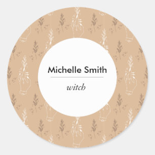 Personalised Mystic Bohemian Classic Round Sticker