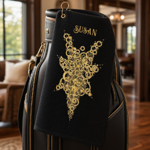 Personalised Mystic Gold Golf Towel