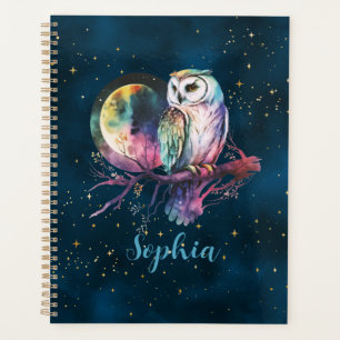 Personalised Mystical Owl Moonlit Night Sky Planner