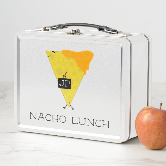 Personalised NACHO LUNCH Tortilla Chip with Cheese Metal Lunch Box (In Situ)