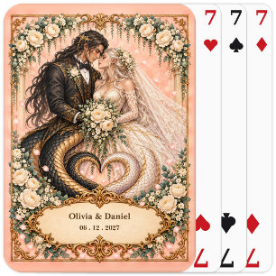 Personalised Naga Bride and Groom Wedding Favour Playing Cards