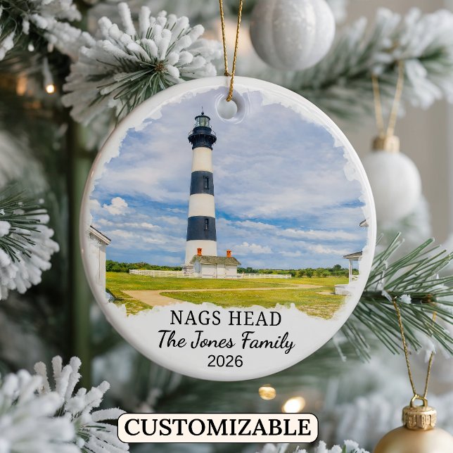 Personalised Nags Head Ornament, North Carolina Ceramic Ornament (Creator Uploaded)