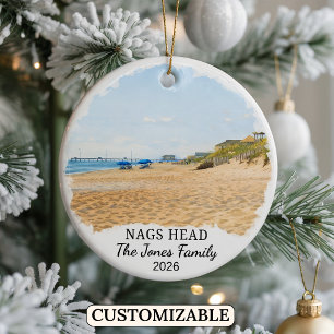 Personalised Nags Head Ornament, North Carolina Ceramic Ornament