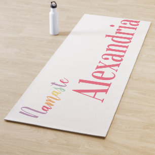 Personalised Namaste Typography Yoga Mat