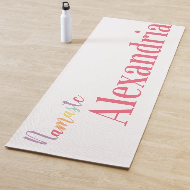 Personalised Namaste Typography Yoga Mat (In Situ)