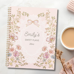 Personalised Name 2026 Weekly Monthly Floral Planner