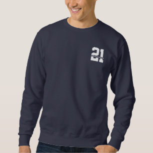Personalised Name 21st Birthday Modern Sweatshirt
