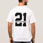 Personalised Name 21st Birthday Modern  T-Shirt<br><div class="desc">Personalised 21st Birthday Modern and Elegant Gifts</div>