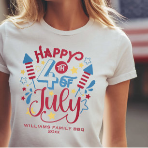 Personalised Name 4th of July T-Shirt